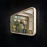Fiberglass backlit mirror Italy 70s
