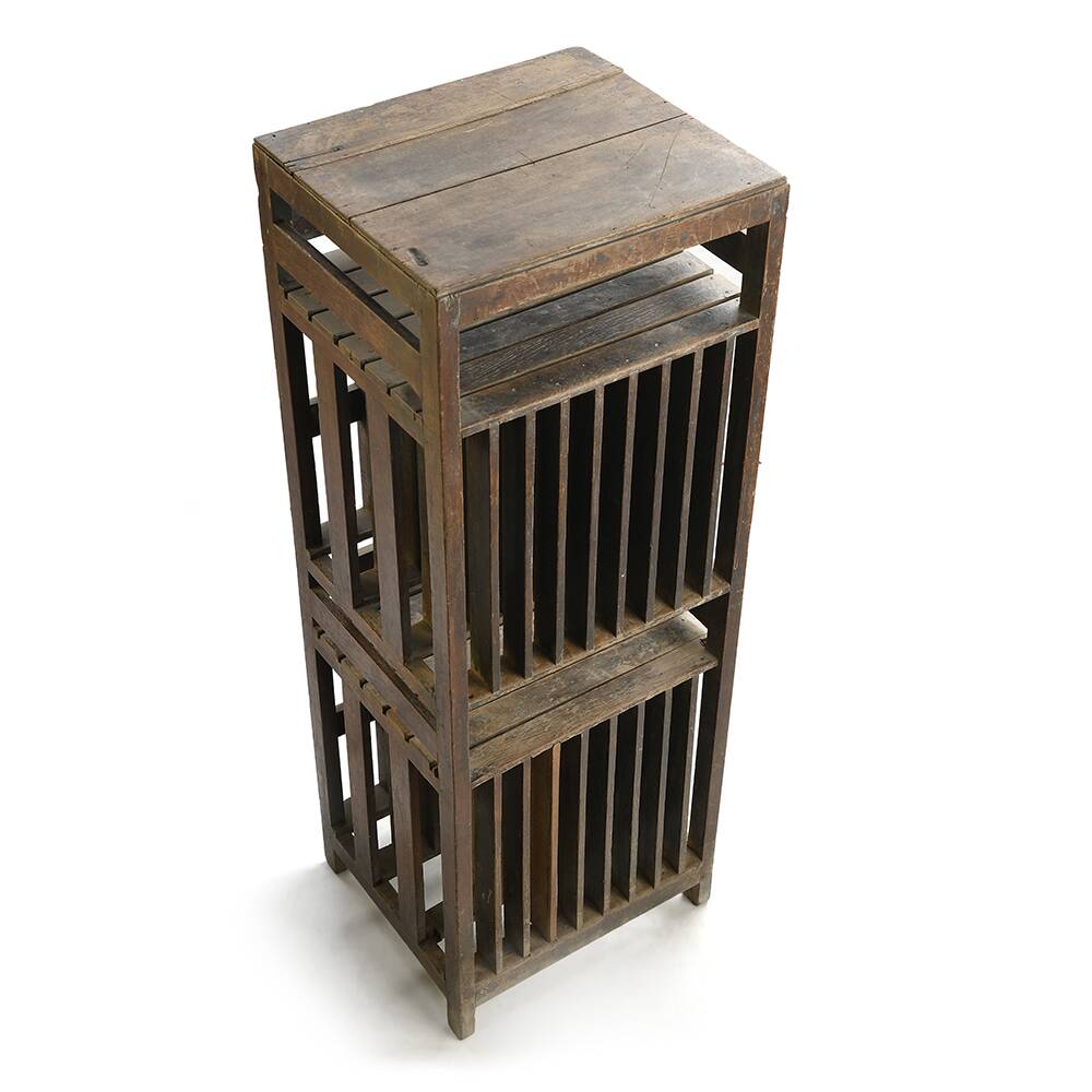 Solid wood filing cabinet