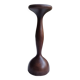 Large solid wood candle holder