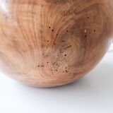 Wooden Mid-Century Circular French Table Lamp