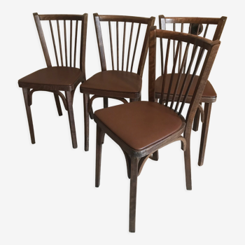 Set of 4 chairs bistrot baumann vintage midcentury