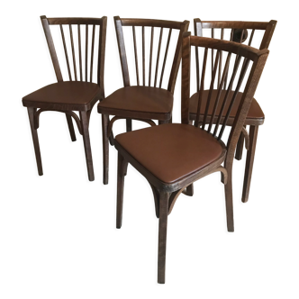 Set of 4 chairs bistrot baumann vintage midcentury
