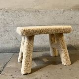 Sheepskin stool