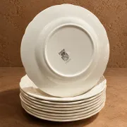 Set of dessert plates Digoin & Sarreguemines, France, circa 1950