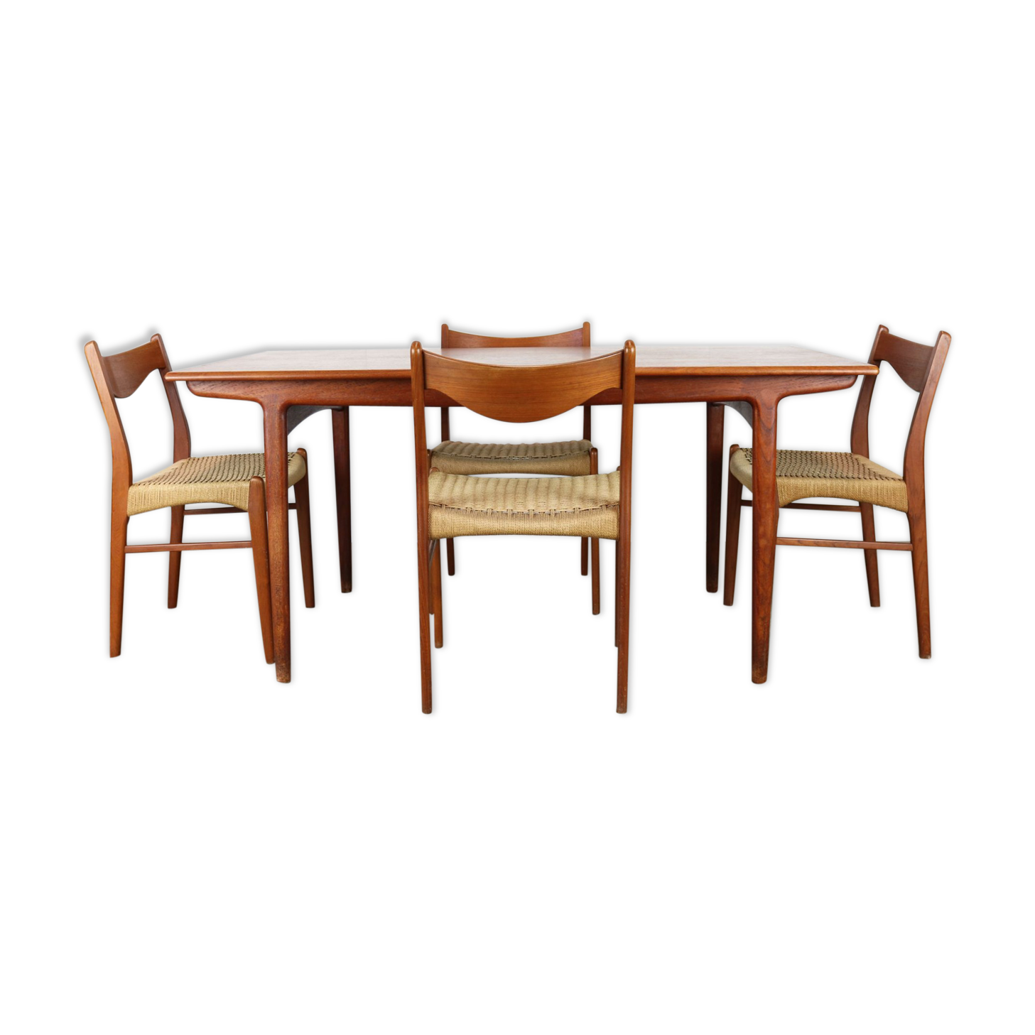 Dining Room Set by Ejner Larsen - Aksel Bender for Naestveld Mobelfabrik - Glyngore Stolefabrik Denmark 1950s