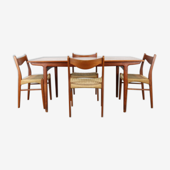 Dining Room Set by Ejner Larsen - Aksel Bender for Naestveld Mobelfabrik - Glyngore Stolefabrik Denmark 1950s