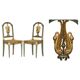 Paire Antique Chaises d'Appoint William Kent Empire Sculptées en Cygne