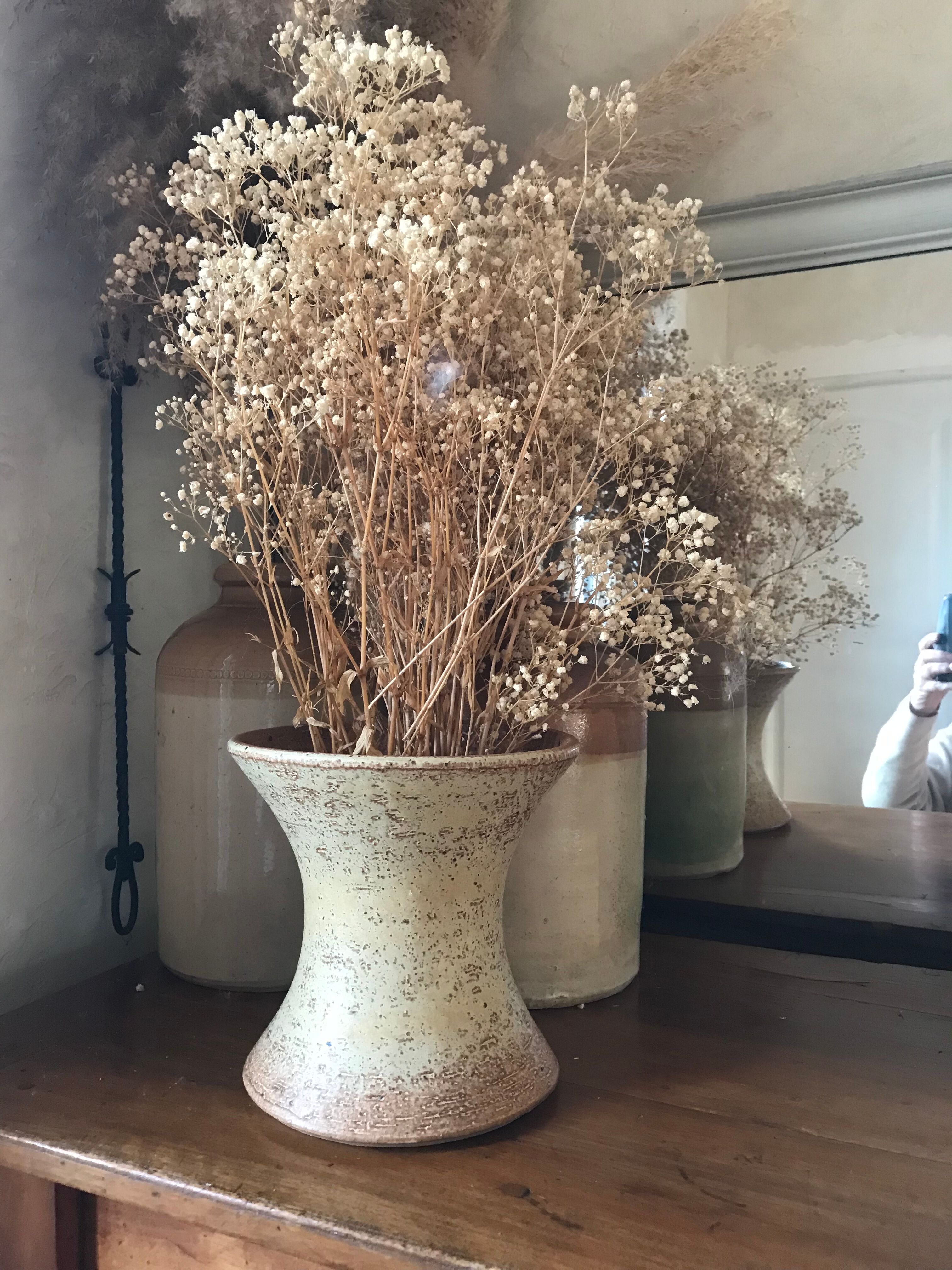 Diabolo vase in vintage stoneware