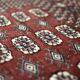 Handwoven red Boukhara oriental rug, 1960s