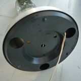 Psychedelic cylindrical lamp with aluminum and glass sequins, "Christel" type, vintage 1970