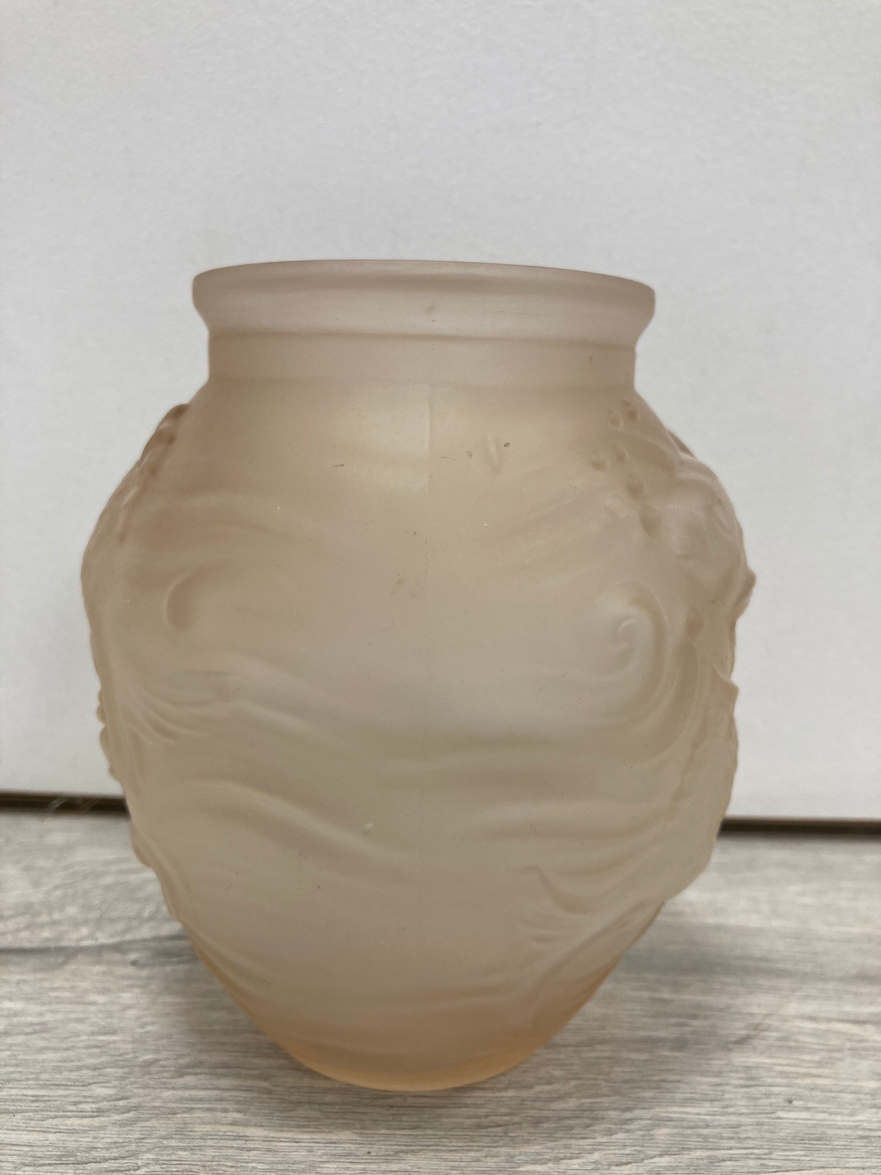 Vintage fish glass vase