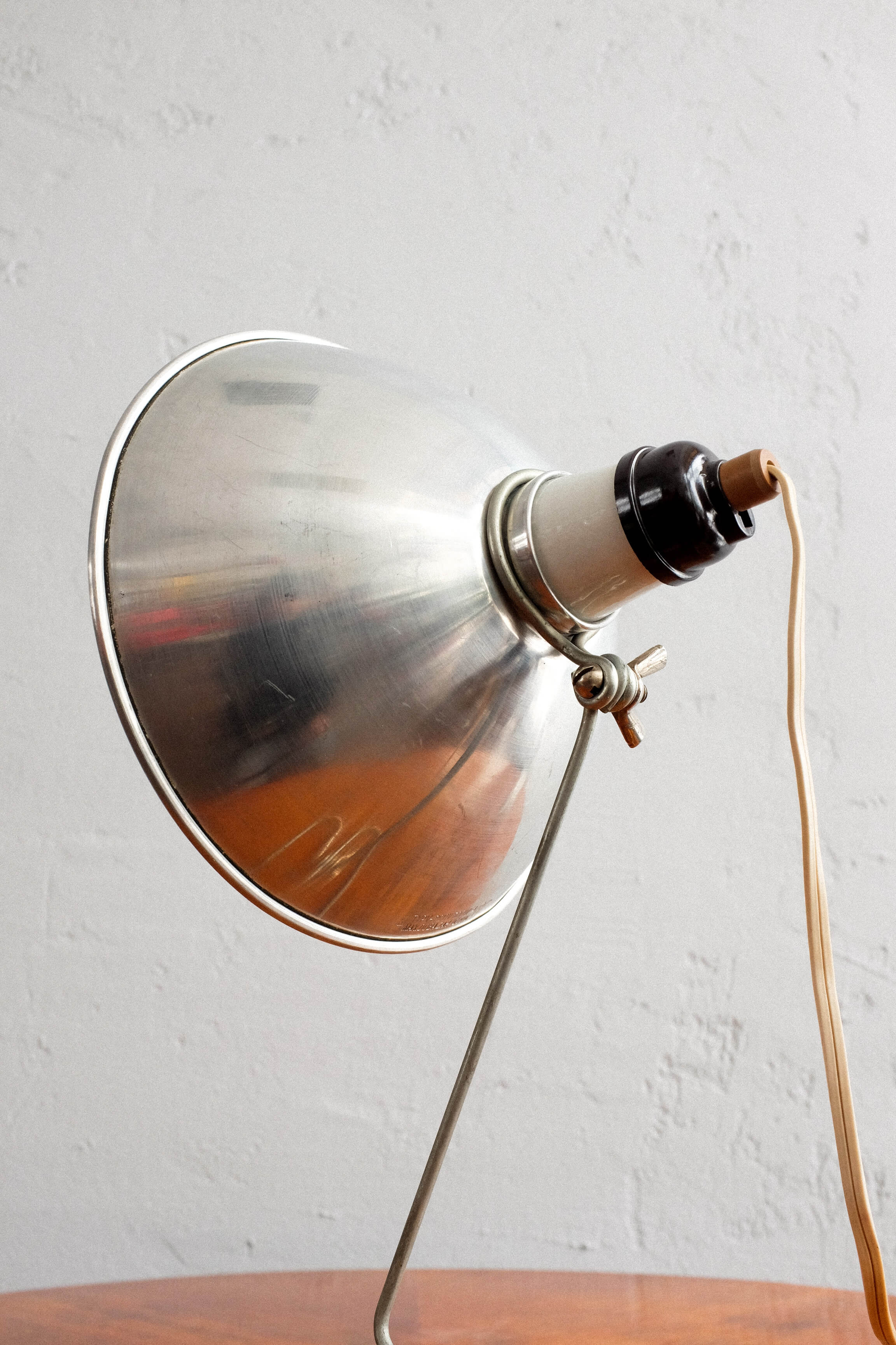 Industrial bakelite and metal table lamp, 1960s