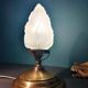 Art Deco flame lamp with frosted glass from 1920-1930.