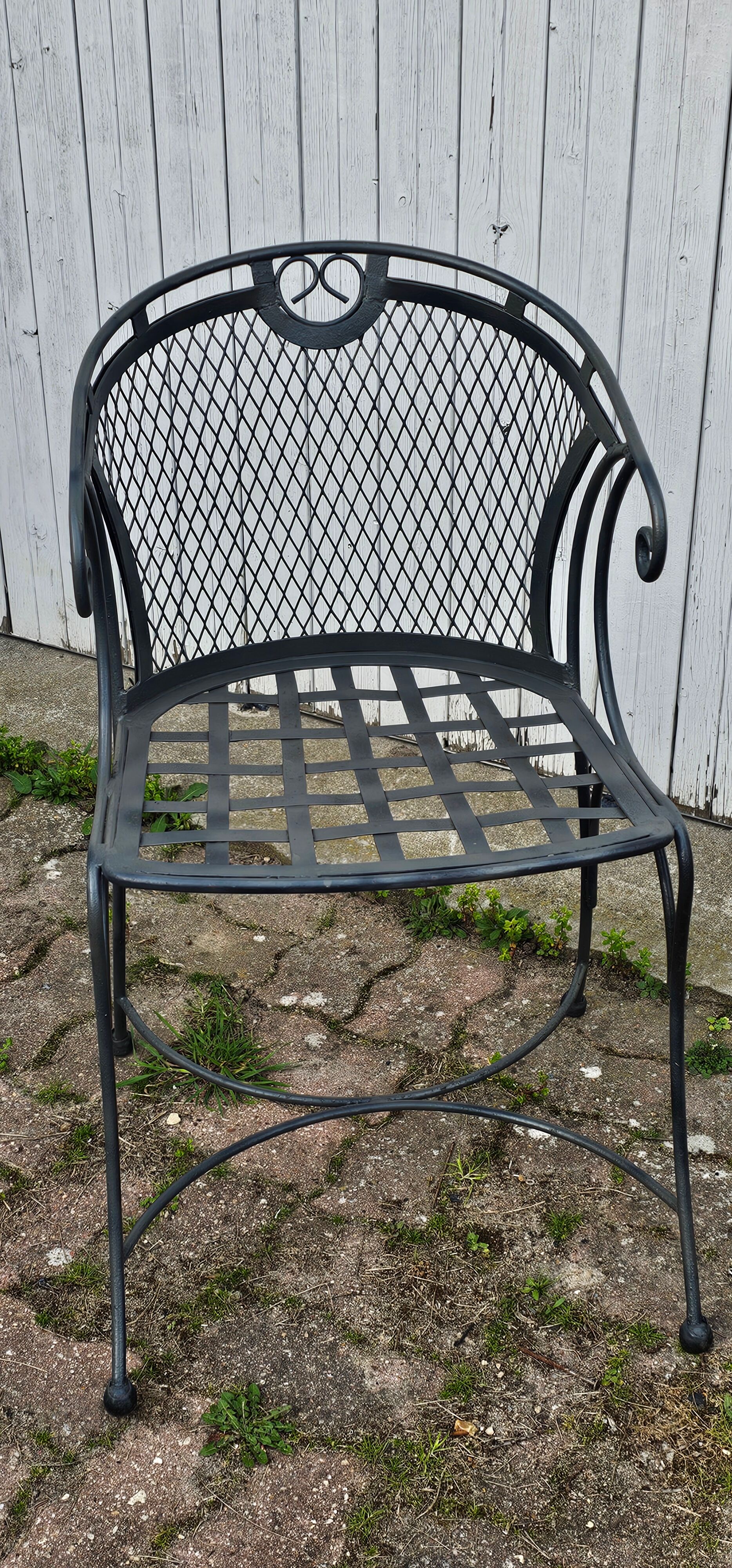 6 fauteuils jardin fer forgé