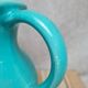 Vintage turquoise ceramic pitcher St-Clément model Aigle.