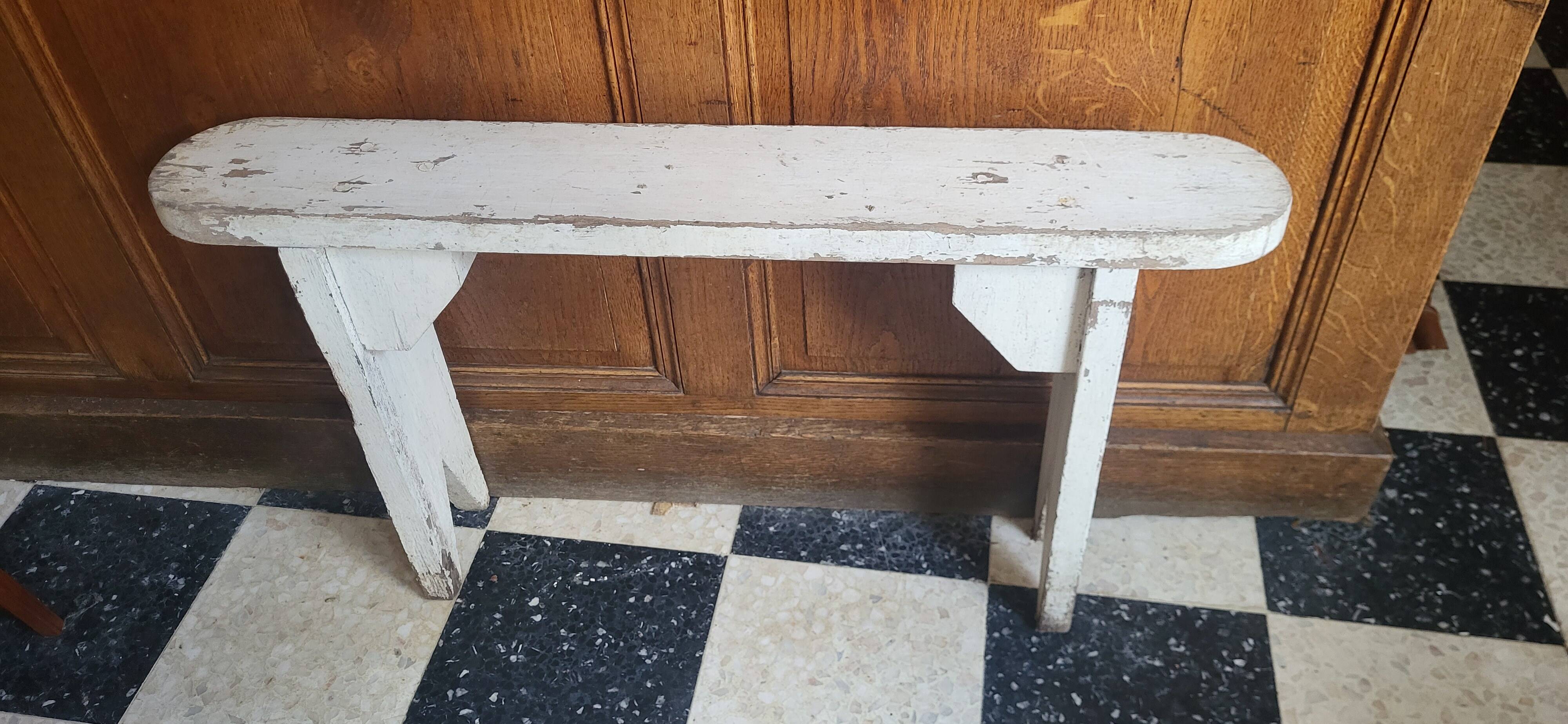 Weathered wooden bench