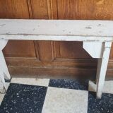 Weathered wooden bench