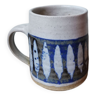 Handmade vintage stoneware mug