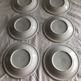 Un plat a tarte et 6 assiettes à dessert en gré Vintage made in Italie