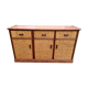 Vintage Rattan & Bamboo Enfilade Buffet
