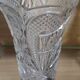 Large vintage pressed glass vase, an impressive and very decorative piece.