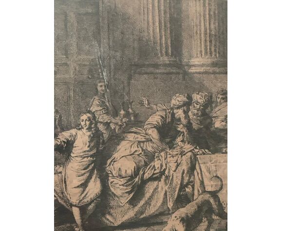 Pierre Subleyras, Meal at Simon the Pharisee, engraving, eighteenth century