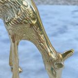 Vintage fawn solid brass animal