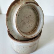 Beurrier à eau en grès artisanal