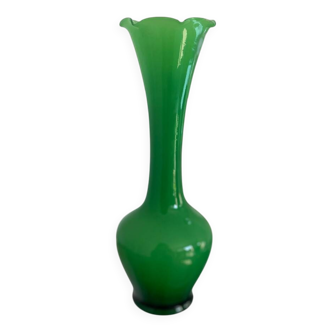 Vase soliflore en opaline verte – Élégant et décoratif