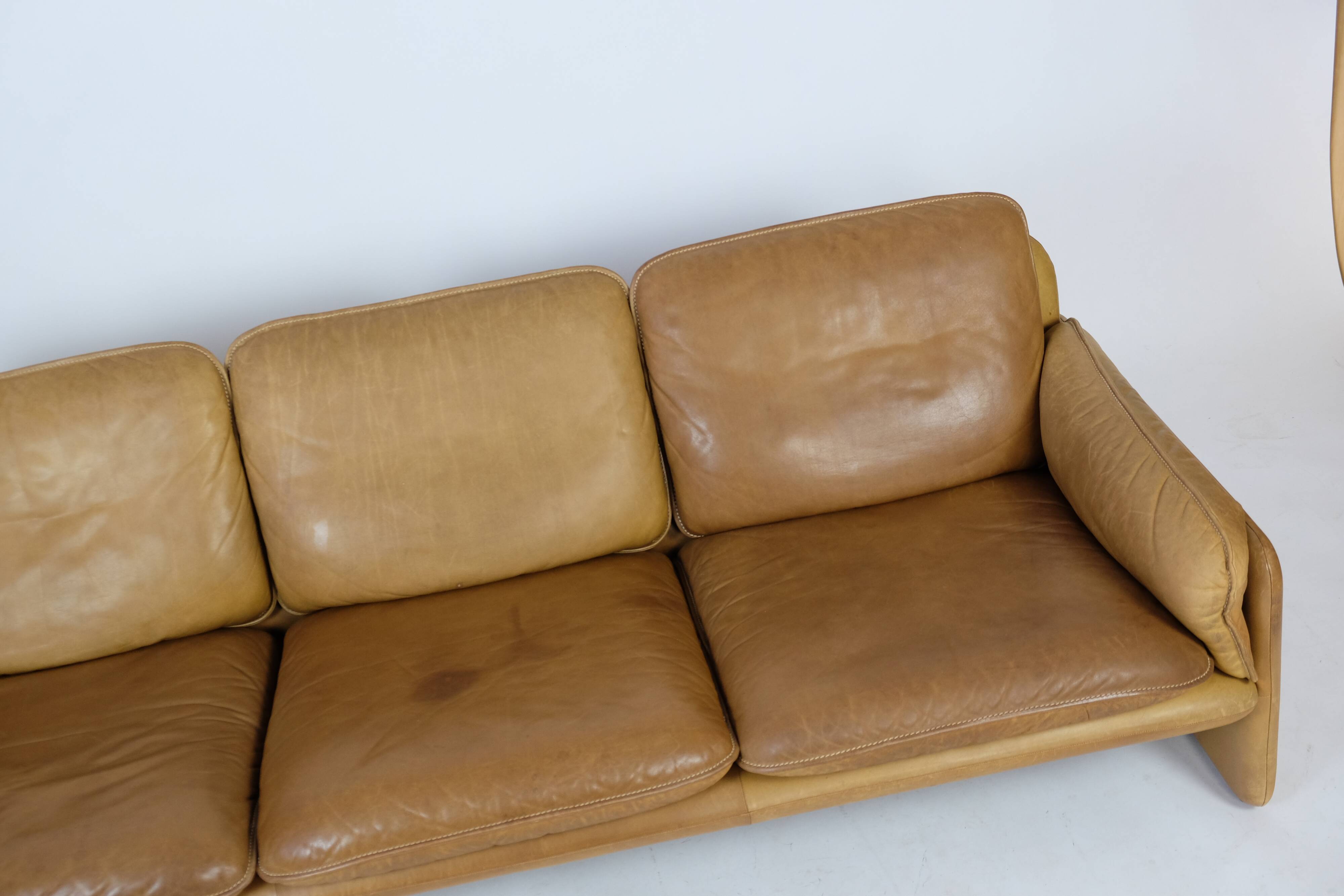 Vintage de Sede DS61 Leather Sofa Couch 70er Design 60er