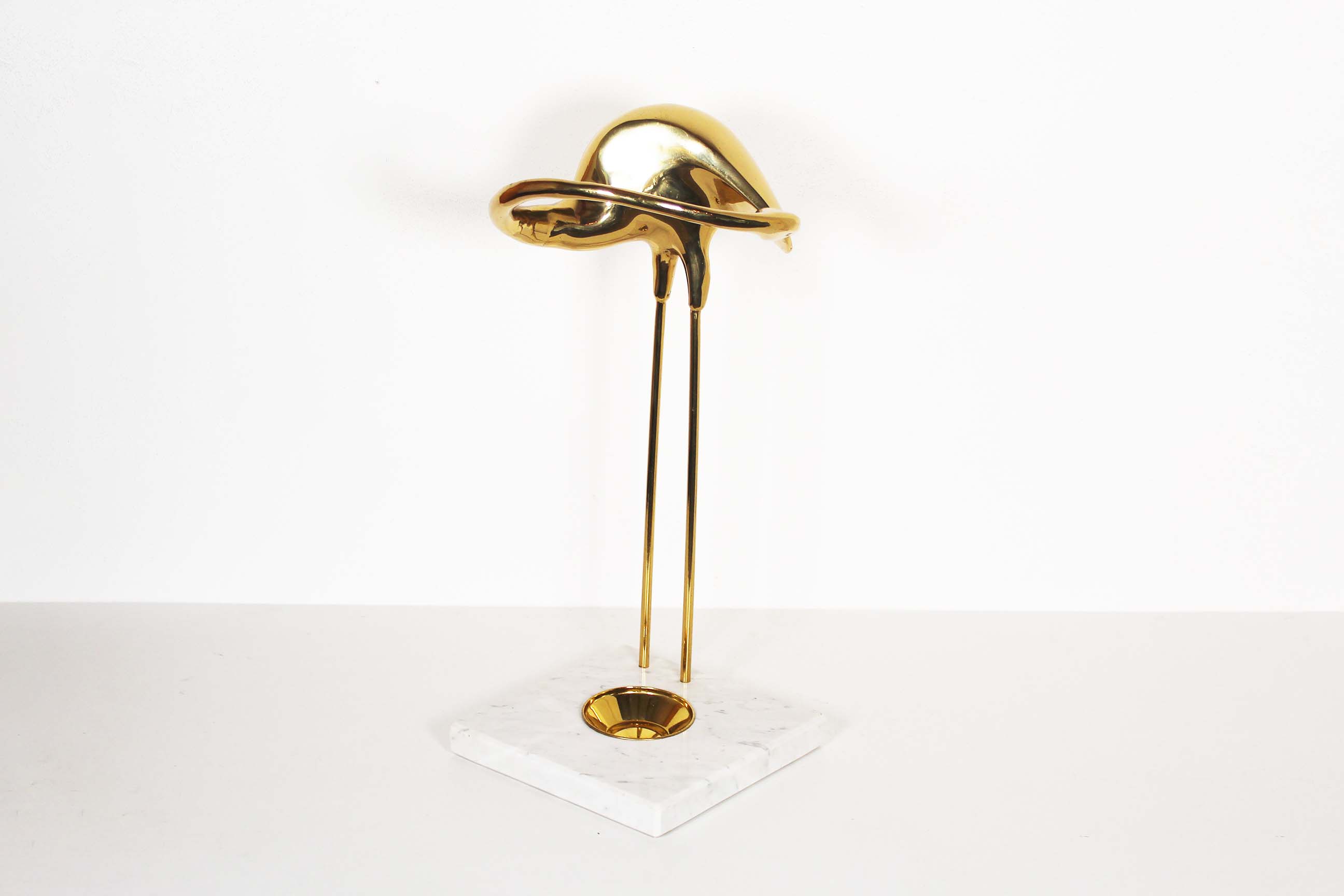 Hollywood Regency Brass & Marmble Umbrella stand