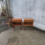 Pair of bedside tables, vintage nightstands
