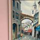 Original Swedish Oil on Canvas –“Market Alley” by B. Komino – Signed – Vintage & Framed –57 × 61 cm