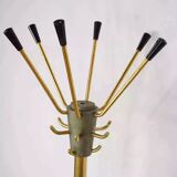 Portemanteau années 50 en laiton, métal et fonte