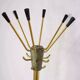 1950s coat rack in brass, metal and cast iron