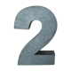 Chiffre 2 en zinc
