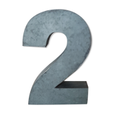 Chiffre 2 en zinc