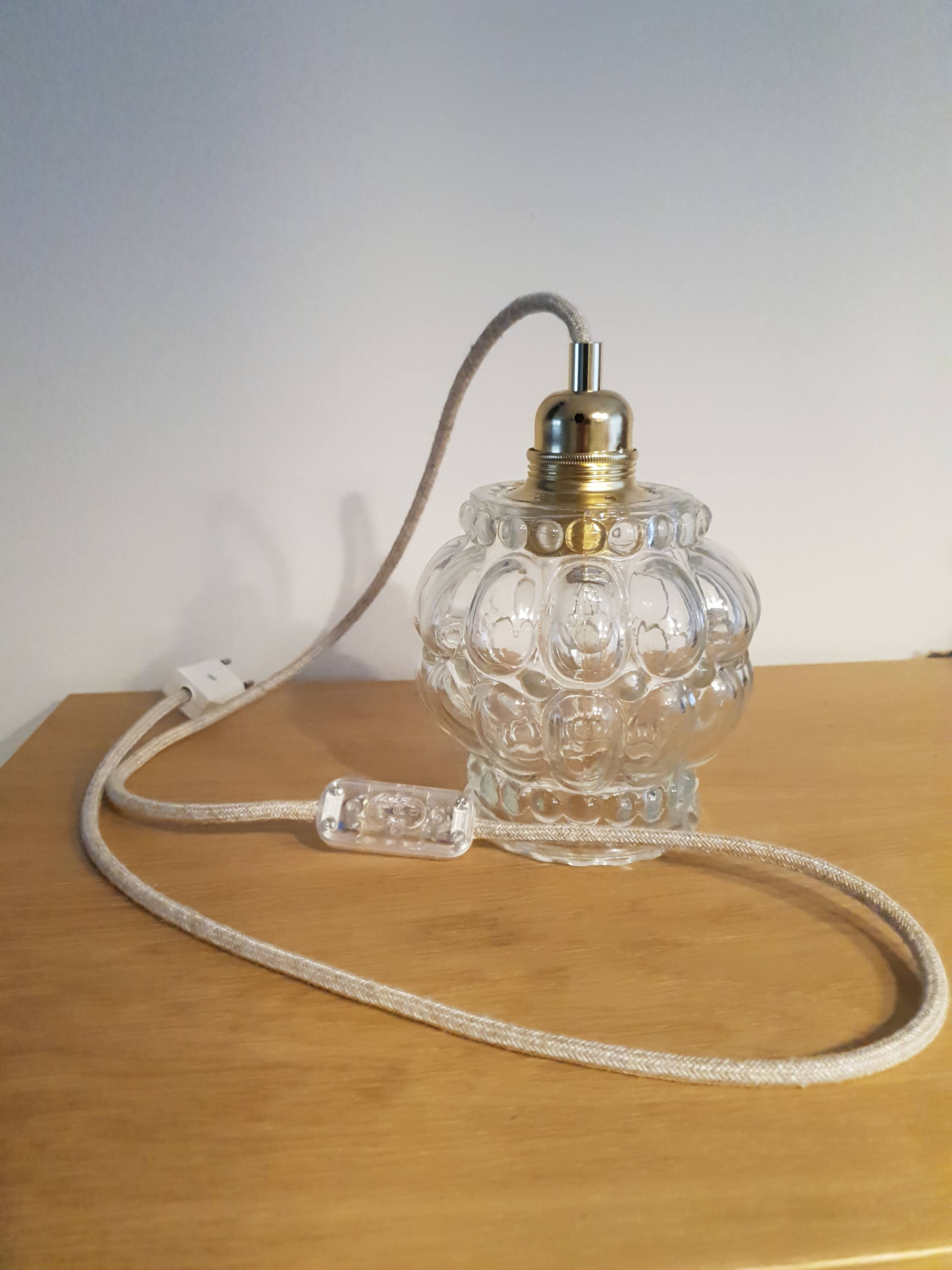 Walking lamp, vintage Helena Tynell style bedside table lamp - bubbles 1960 1970