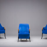 Italian alcantara project Armchairs by Umberto Asnago for Giorgetti/Progetti, 1980s