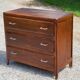 Vintage chest of drawers from the 50s 3 drawers feet compass poplar