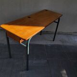 Hitler style 1960 double school desk with locker