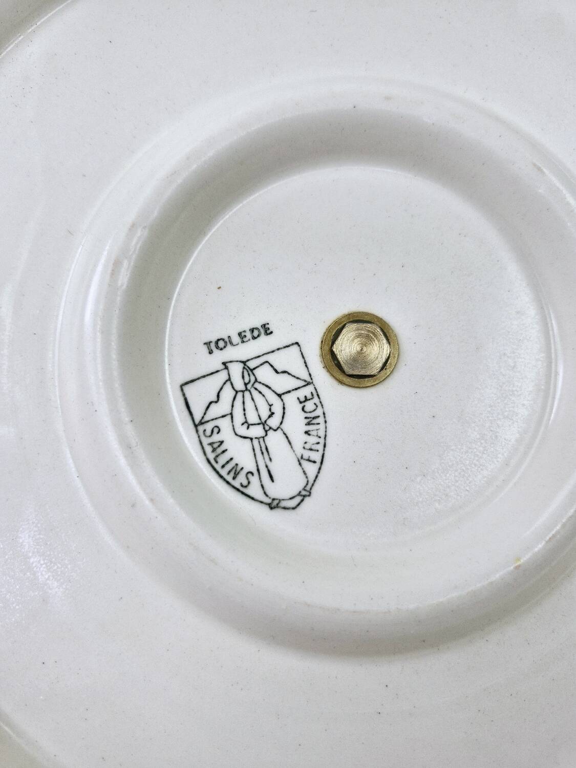 Vintage Ceramic Cheese Board 1960s Manufacture Salins Toledo Model