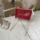 Vintage red scoubidou children's chair
