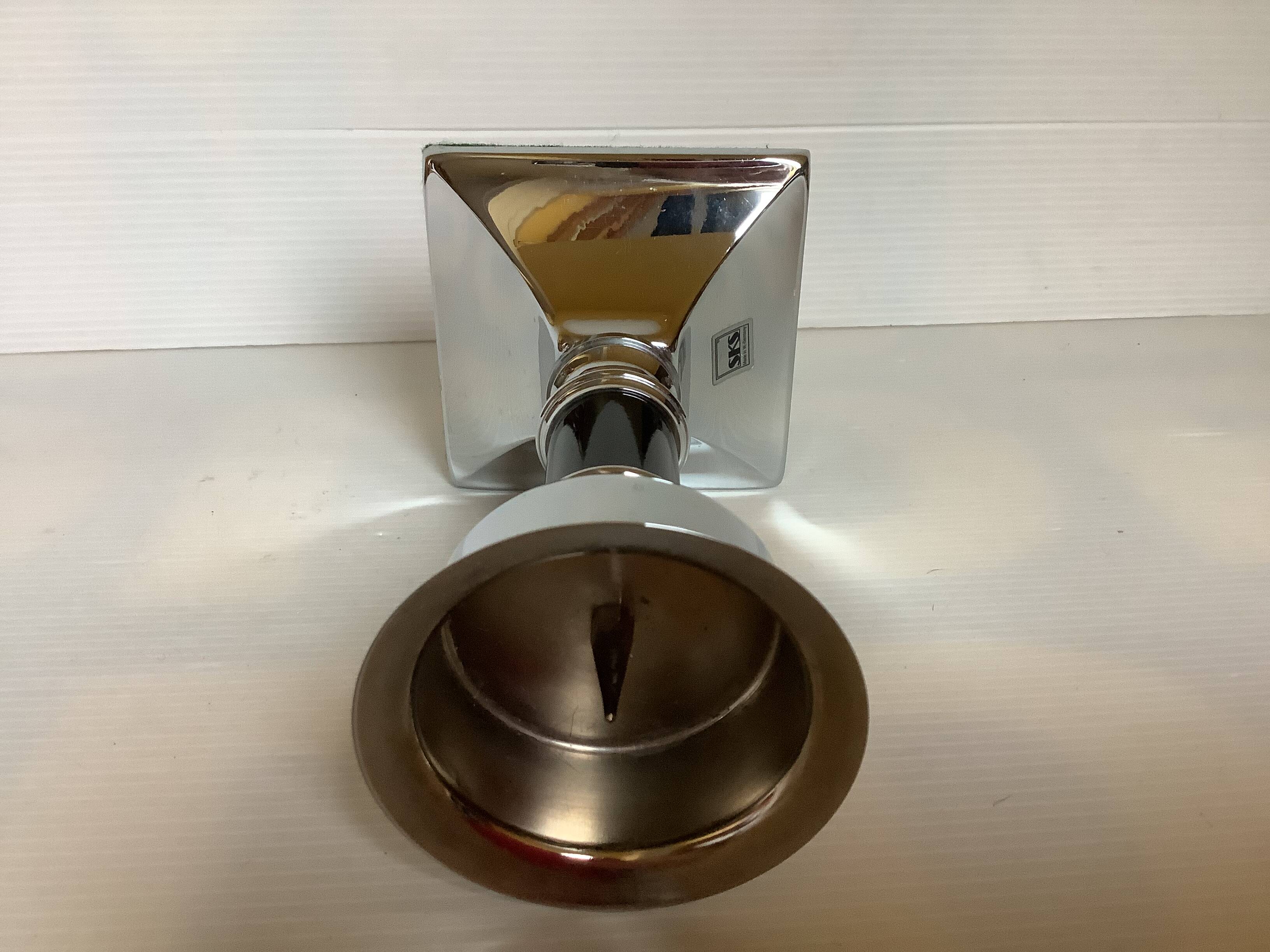 SKS Germany silver and black candlestick