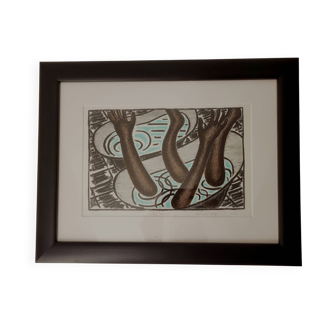 Œuvre graphique « De Bader » kunstenaar Thé van Bergen Nederland, 2010