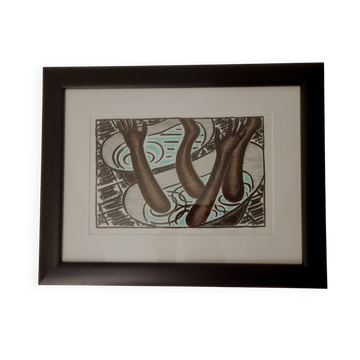 Œuvre graphique « De Bader » kunstenaar Thé van Bergen Nederland, 2010