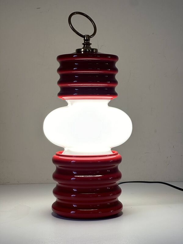 Lampe lanterne design céramique vintage années 70