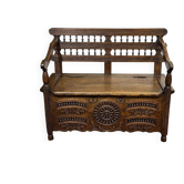 Banc coffre en châtaignier du XIXème