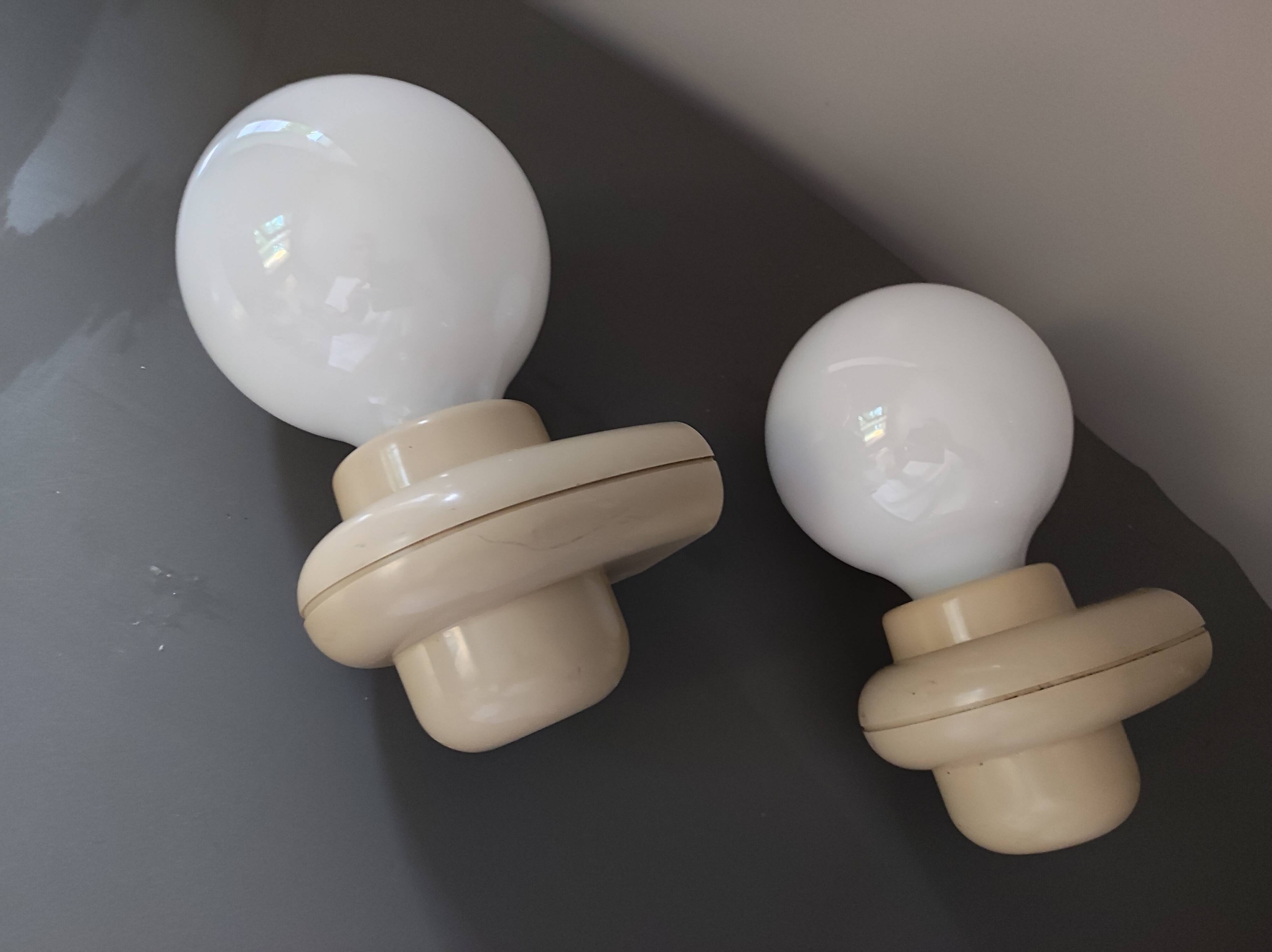 Vintage space age wall lamps