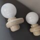 Vintage space age wall lamps